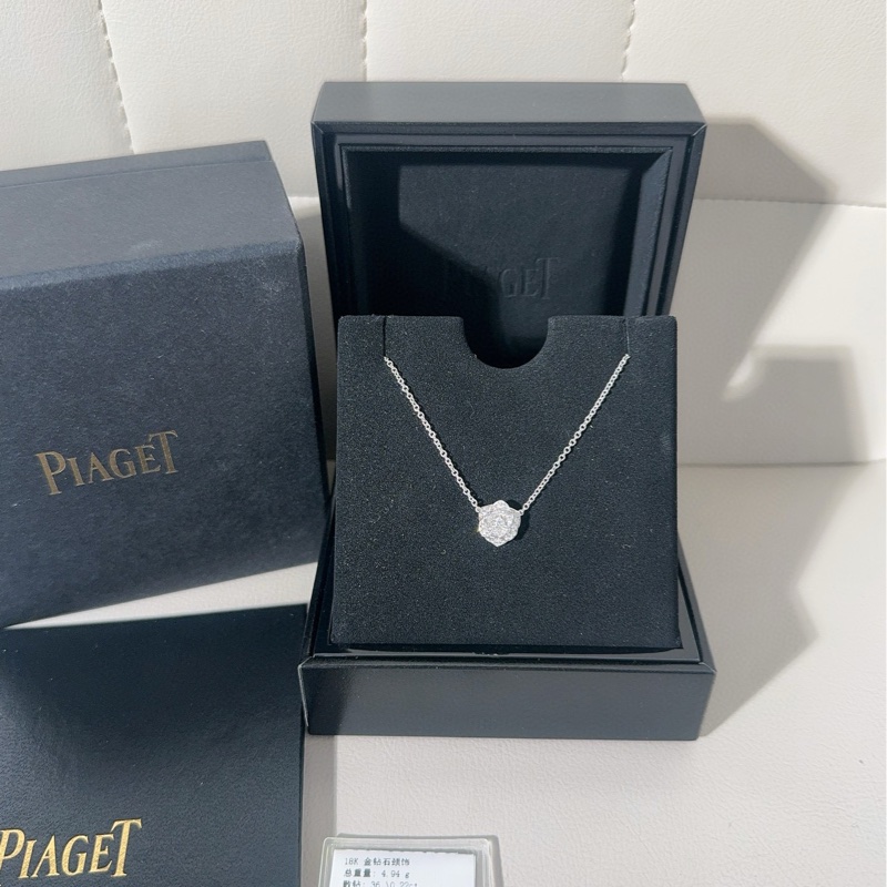 Piaget伯爵 PIAGET ROSE系列 18K白金满钻玫瑰花项链-1