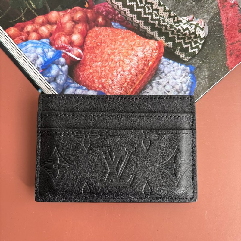 ::LOUIS VUITTON:: LV M81415 黑壓紋雙面名片夾 卡夾 男夾-1