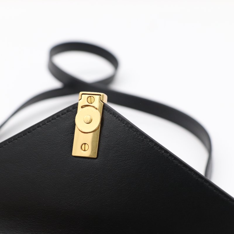 Polo Ralph Lauren 黑色 牛皮革 鏈條包 斜挎包 手拿包-9