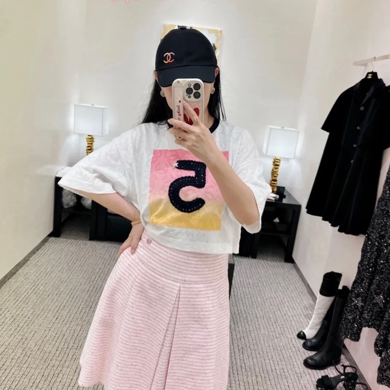 明星同款 Chanel香奈儿24c 針織短袖T恤-1
