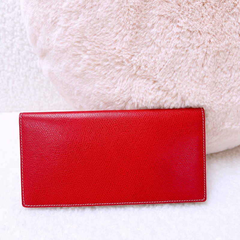 Loewe 中古紅色長夾-1