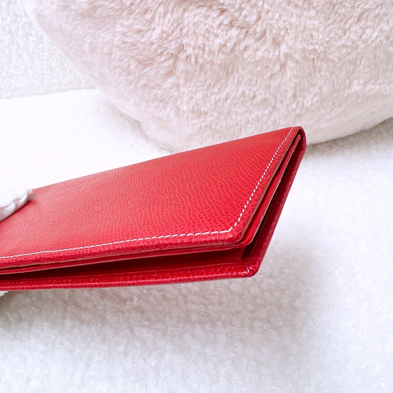 Loewe 中古紅色長夾-4