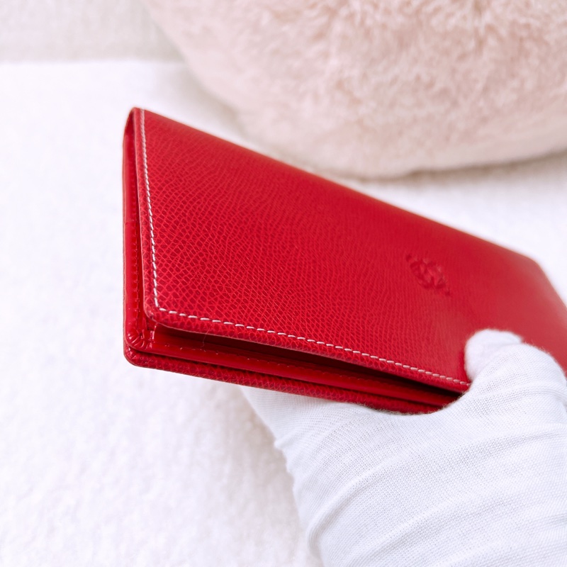 Loewe 中古紅色長夾-7