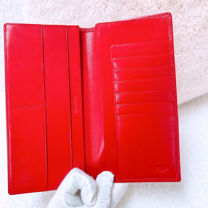 Loewe 中古紅色長夾-8
