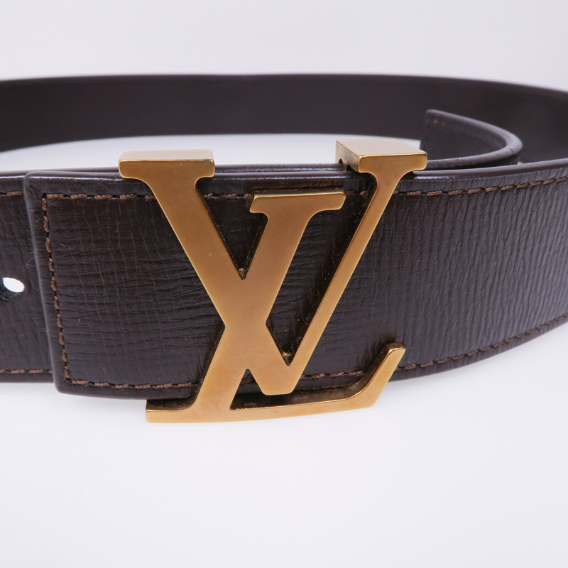 LOUIS VUITTON 牛皮皮革Ceinture LV Initial金扣皮帶-2