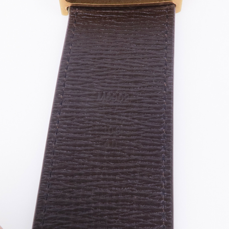 LOUIS VUITTON 牛皮皮革Ceinture LV Initial金扣皮帶-5