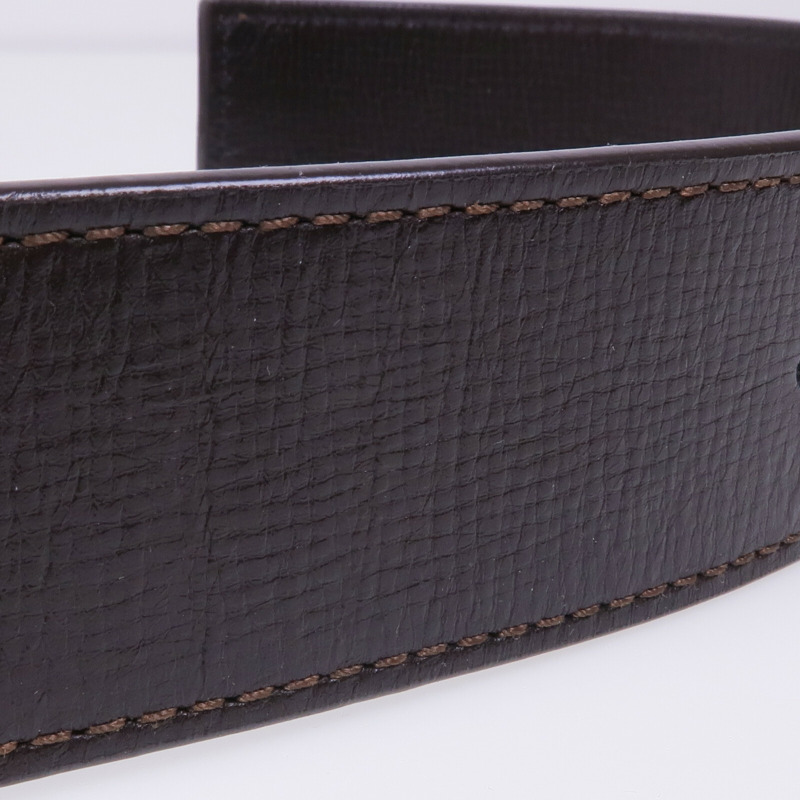 LOUIS VUITTON 牛皮皮革Ceinture LV Initial金扣皮帶-6