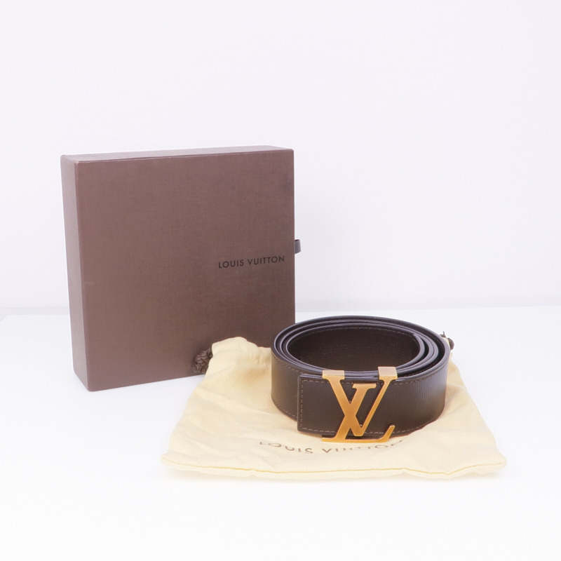 LOUIS VUITTON 牛皮皮革Ceinture LV Initial金扣皮帶-8