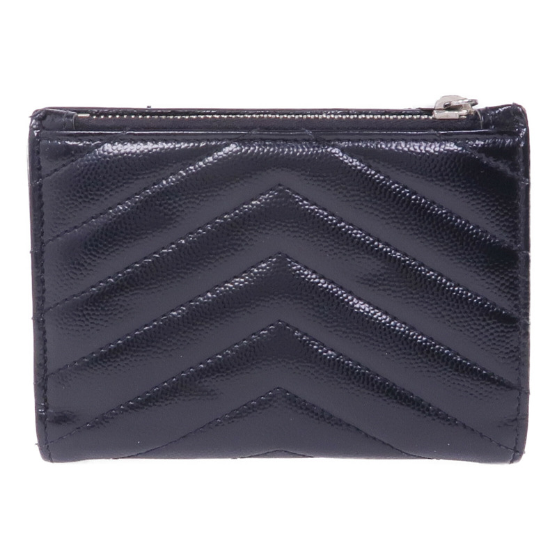 SAINT LAURENT 牛皮皮革Wallet銀扣卡片套-2