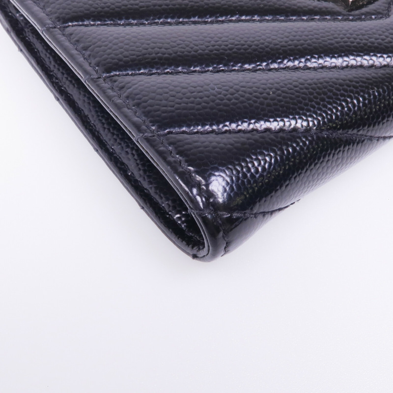 SAINT LAURENT 牛皮皮革Wallet銀扣卡片套-12