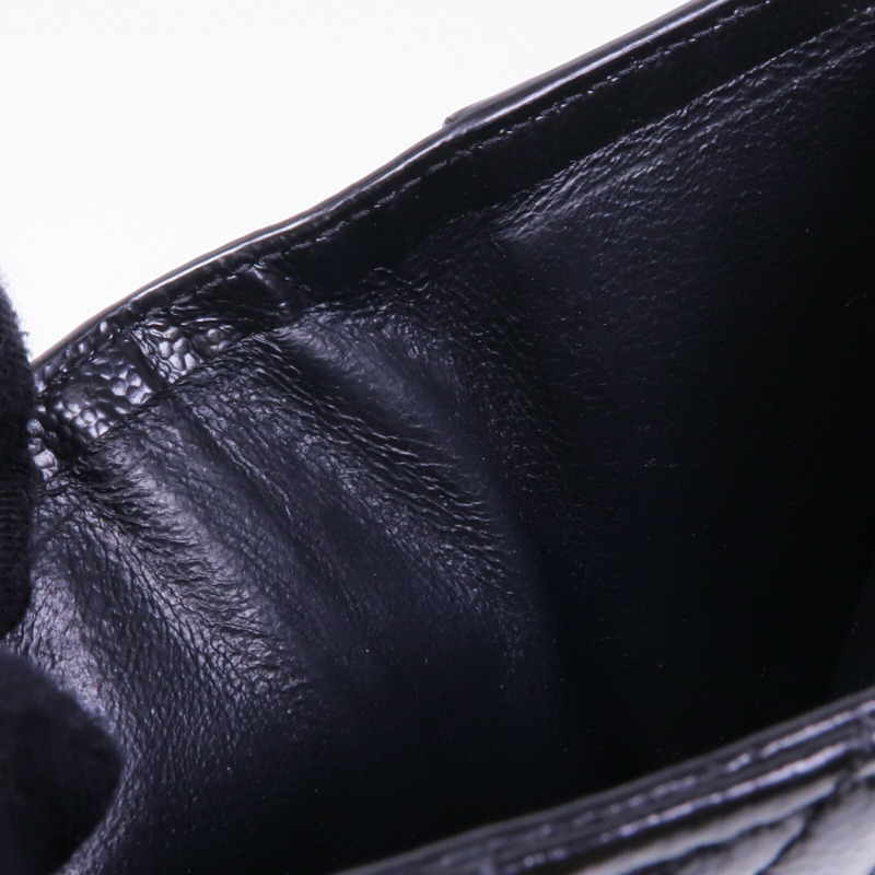 SAINT LAURENT 牛皮皮革Wallet銀扣卡片套-16