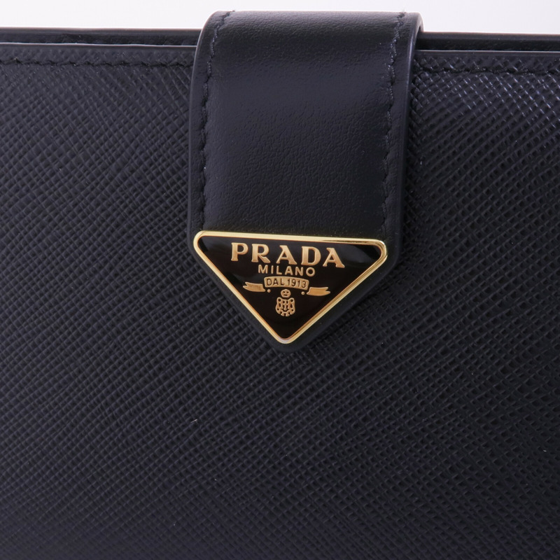 PRADA 牛皮皮革Long Wallet金扣長錢包-7