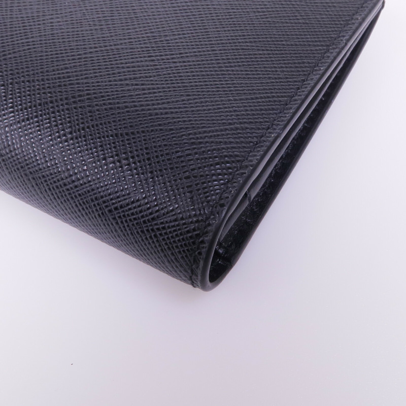 PRADA 牛皮皮革Long Wallet金扣長錢包-11