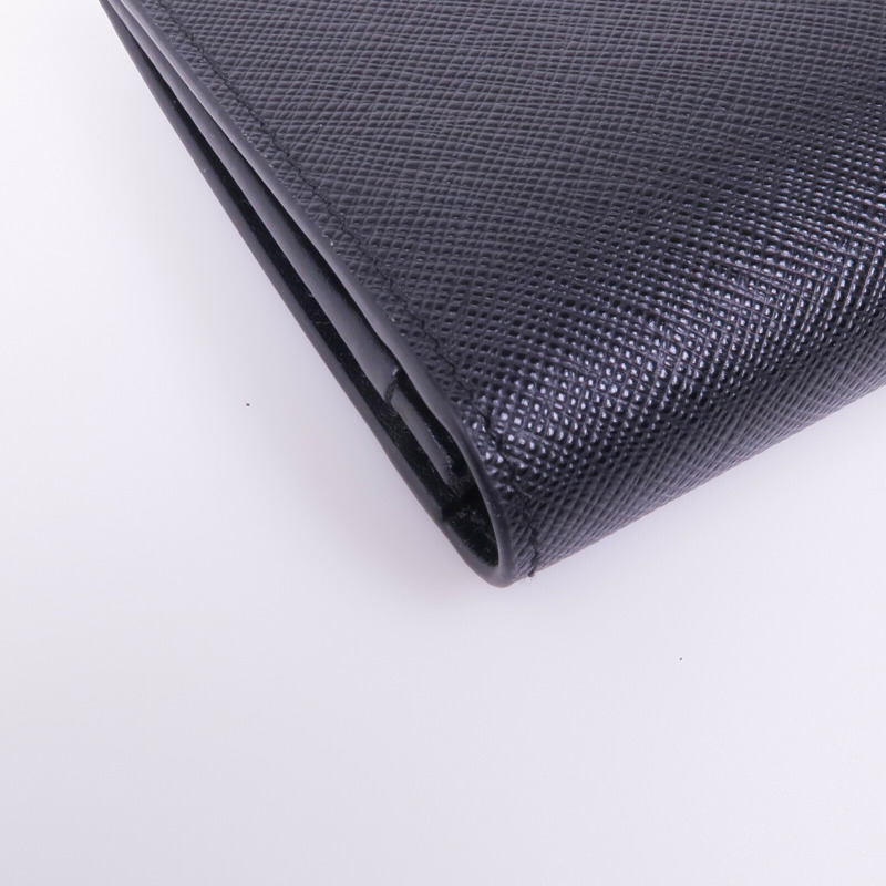 PRADA 牛皮皮革Long Wallet金扣長錢包-12