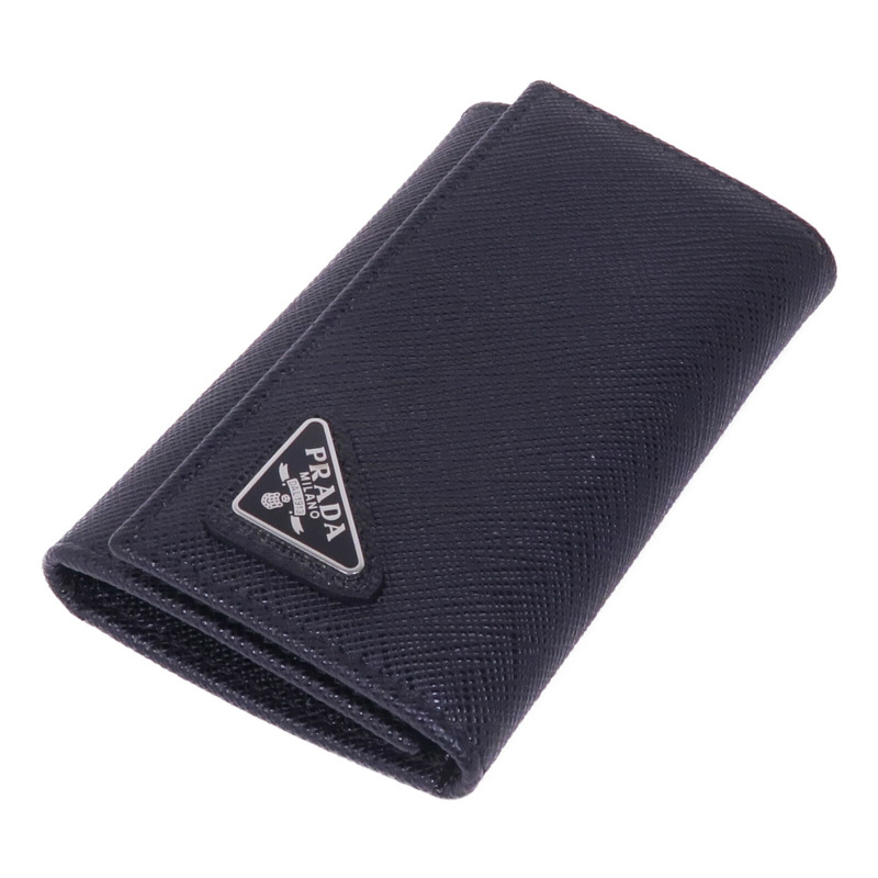 PRADA 牛皮皮革Key Case銀扣鎖匙包-3