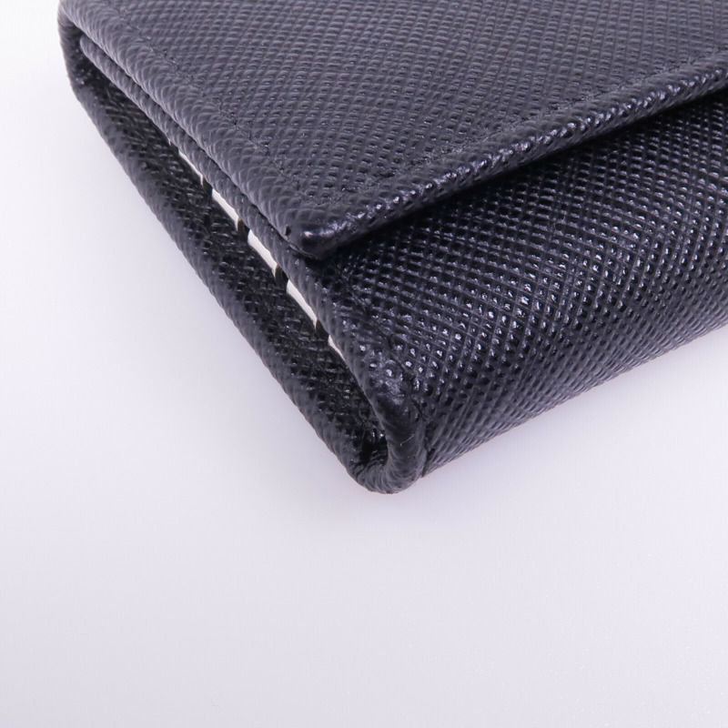 PRADA 牛皮皮革Key Case銀扣鎖匙包-12