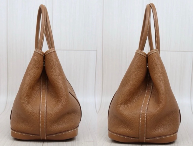 「JL精品代購」9新 Hermes 愛馬仕 garden 花園30 棕色銀扣-3