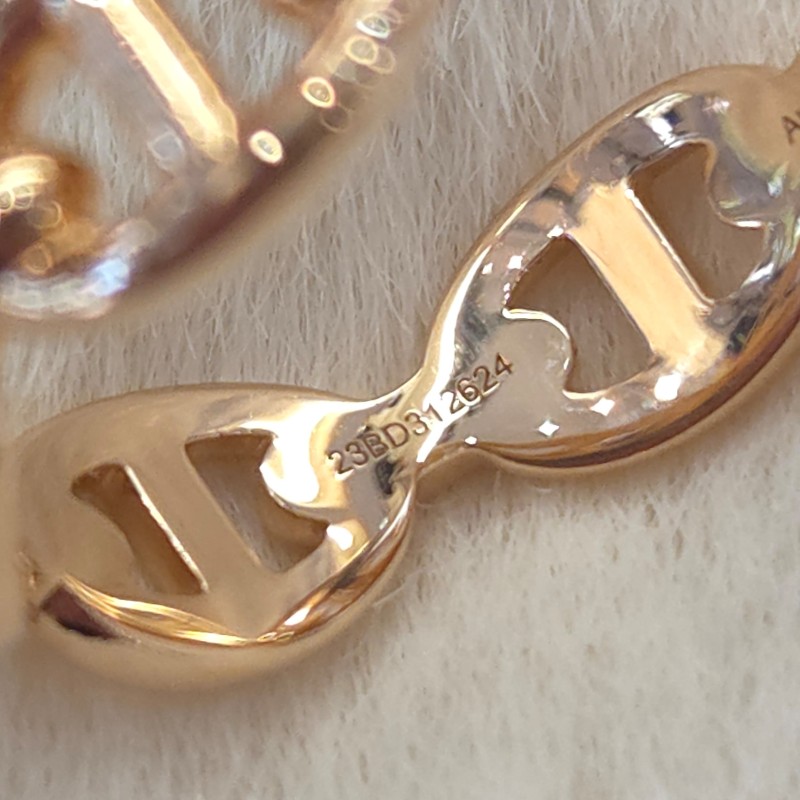 Hermès Chaine d'ancre 18k金豬鼻戒指 玫瑰金 54-4