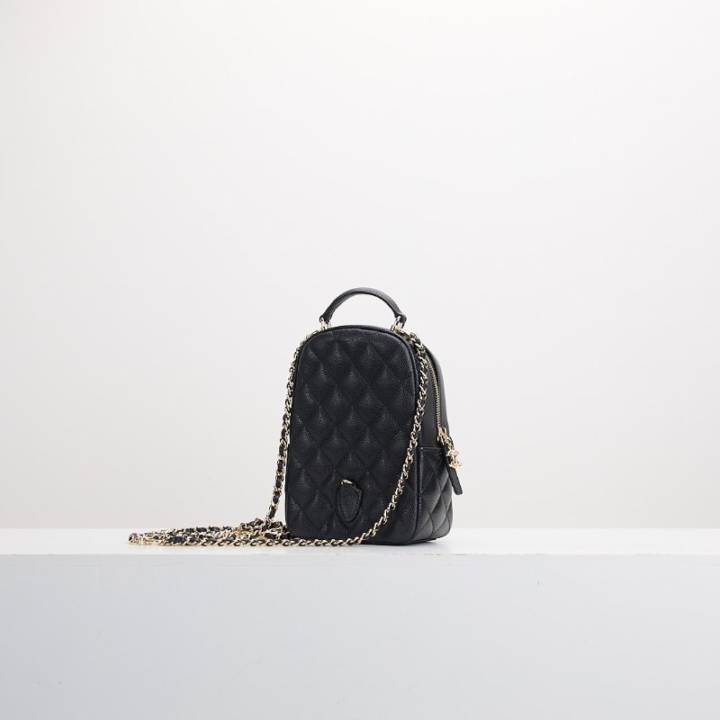 二手Chanel 小書包/黑金牛-2