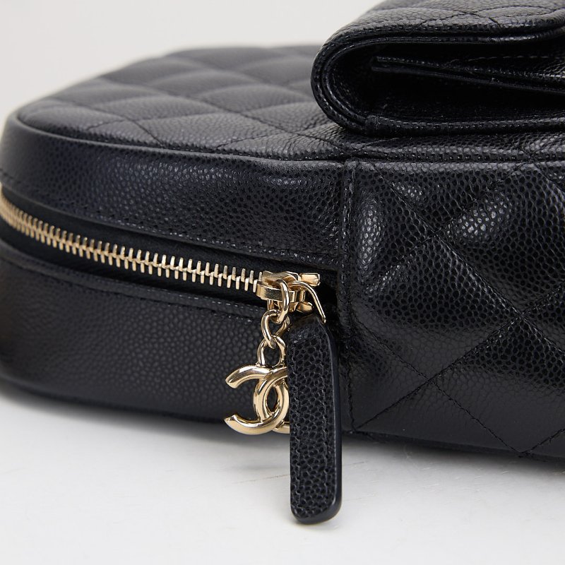 二手Chanel 小書包/黑金牛-4