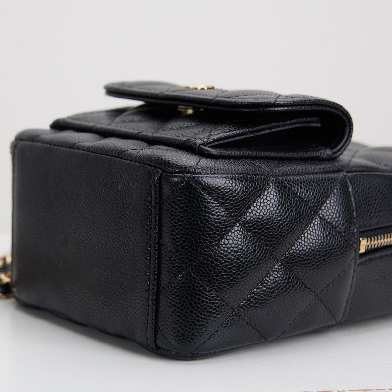 二手Chanel 小書包/黑金牛-6