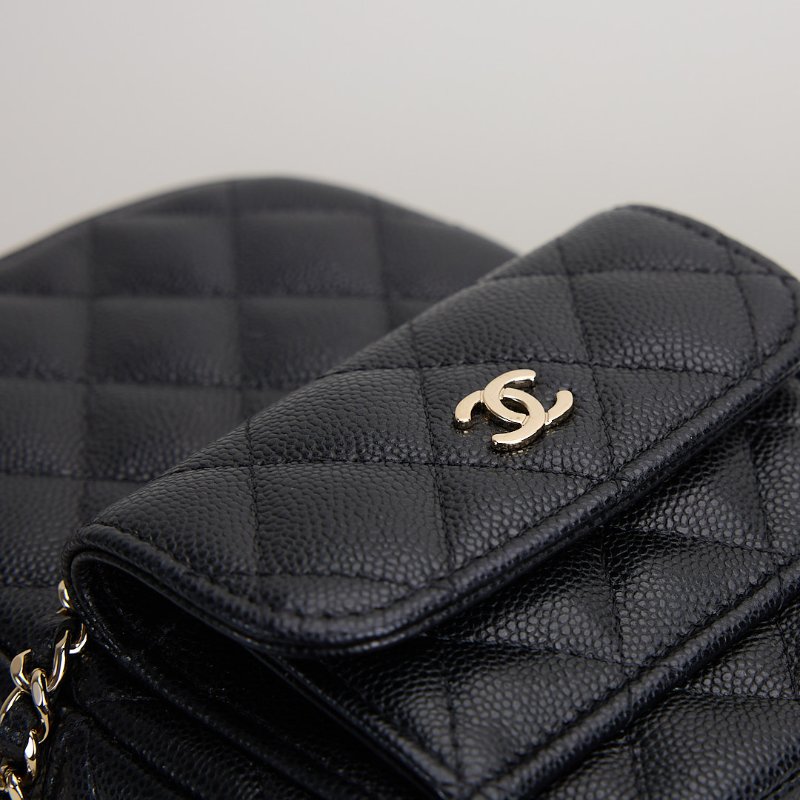 二手Chanel 小書包/黑金牛-10