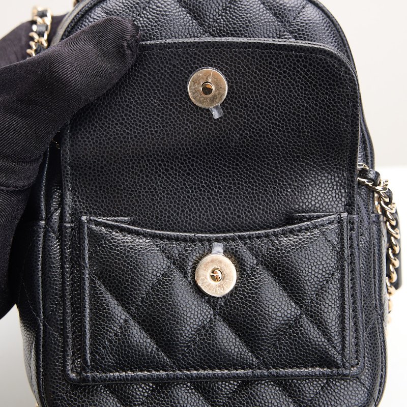 二手Chanel 小書包/黑金牛-13