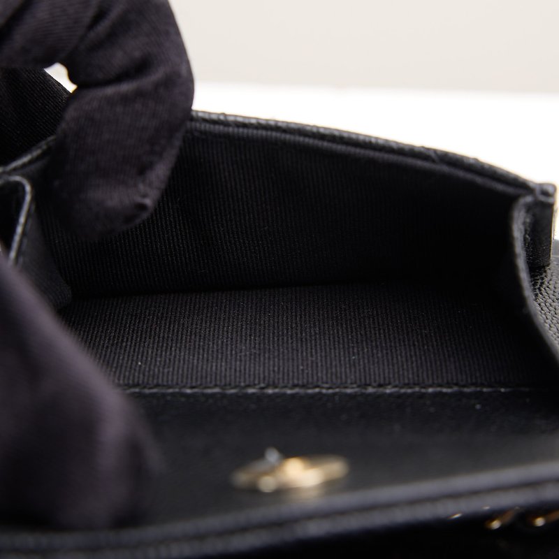 二手Chanel 小書包/黑金牛-15