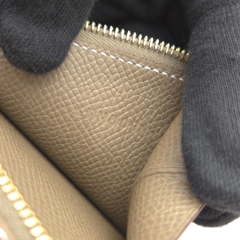 Hermès Bearn 金釦短夾 大象灰-6