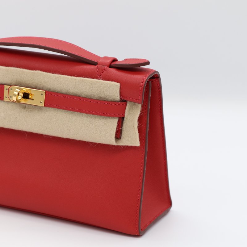 【聖誕精選🌟小編推薦】Hermès 愛馬仕 Mini Kelly I 一代 9T火焰橘紅 Swift皮 手提包 X 刻-4