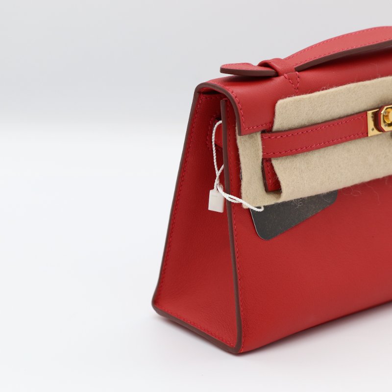 【聖誕精選🌟小編推薦】Hermès 愛馬仕 Mini Kelly I 一代 9T火焰橘紅 Swift皮 手提包 X 刻-5