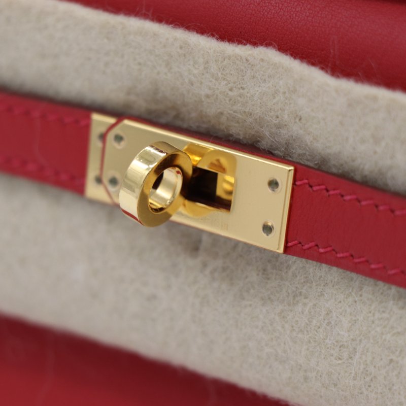 【聖誕精選🌟小編推薦】Hermès 愛馬仕 Mini Kelly I 一代 9T火焰橘紅 Swift皮 手提包 X 刻-6
