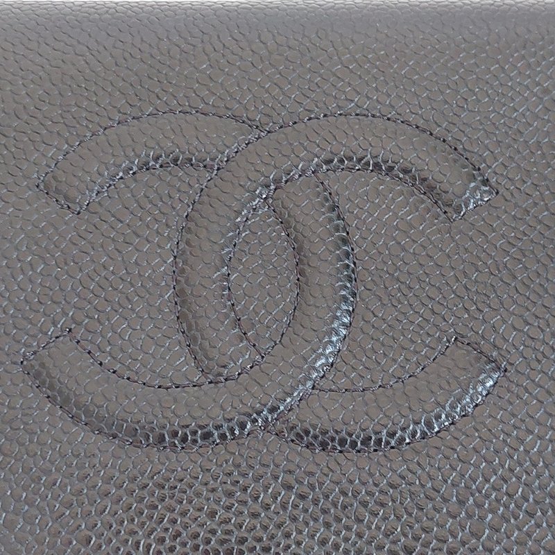 CHANEL 香奈兒 魚子醬ㄇ型長夾🎀實品拍照🎀 牛皮荔枝紋 ~二手近新品-17