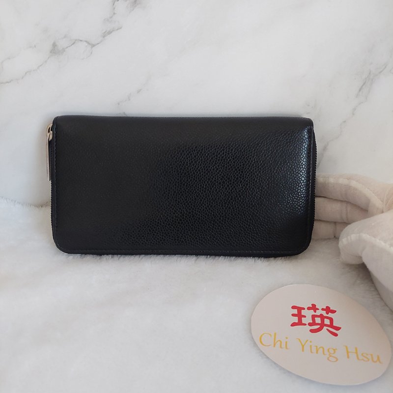 CHANEL 香奈兒 魚子醬ㄇ型長夾🎀實品拍照🎀 牛皮荔枝紋 ~二手近新品-22