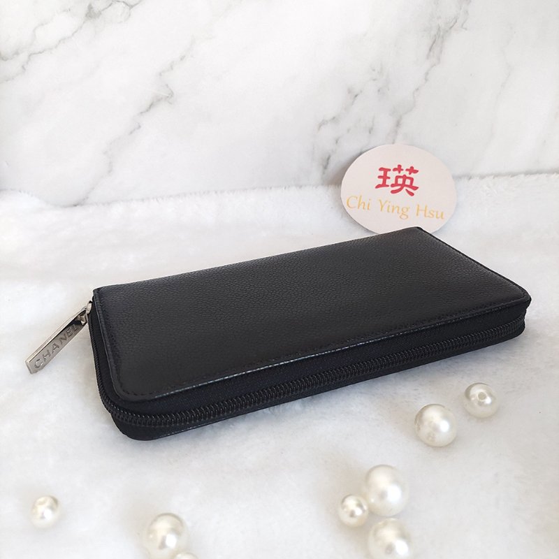 CHANEL 香奈兒 魚子醬ㄇ型長夾🎀實品拍照🎀 牛皮荔枝紋 ~二手近新品-26