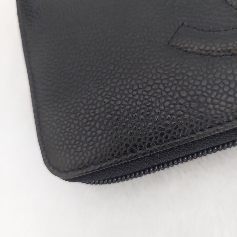 CHANEL 香奈兒 魚子醬ㄇ型長夾🎀實品拍照🎀 牛皮荔枝紋 ~二手近新品-27