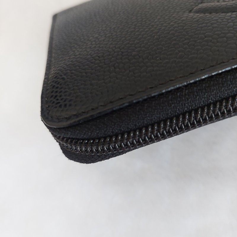 CHANEL 香奈兒 魚子醬ㄇ型長夾🎀實品拍照🎀 牛皮荔枝紋 ~二手近新品-28