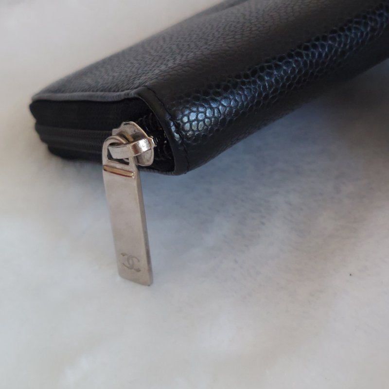 CHANEL 香奈兒 魚子醬ㄇ型長夾🎀實品拍照🎀 牛皮荔枝紋 ~二手近新品-55