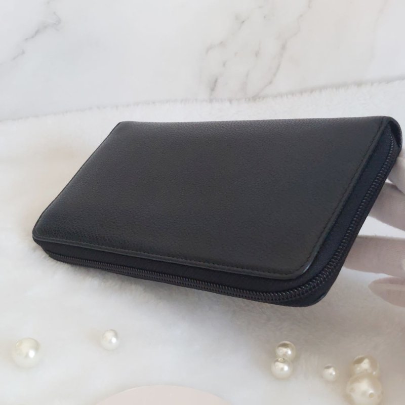 CHANEL 香奈兒 魚子醬ㄇ型長夾🎀實品拍照🎀 牛皮荔枝紋 ~二手近新品-30