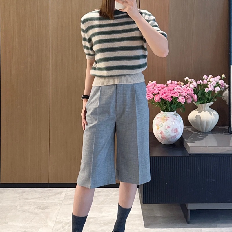 Loro Piana经典款短袖羊毛上衣-0