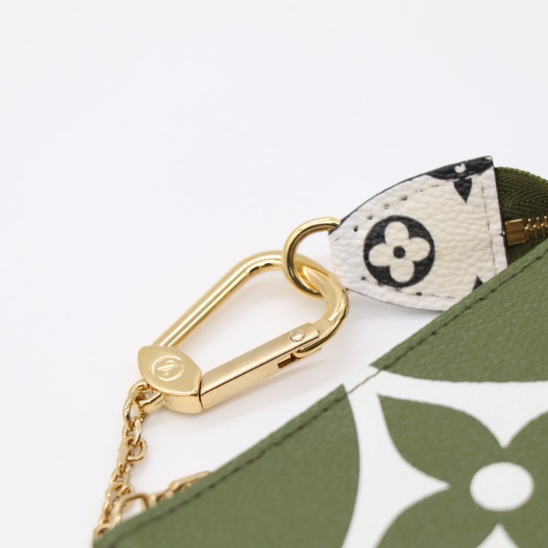 【配件齊全🥑絕版色】Louis Vuitton 路易威登 Monogram Giant Mini Pochette 迷你麻將包 手拿包 象牙色 M67579-4