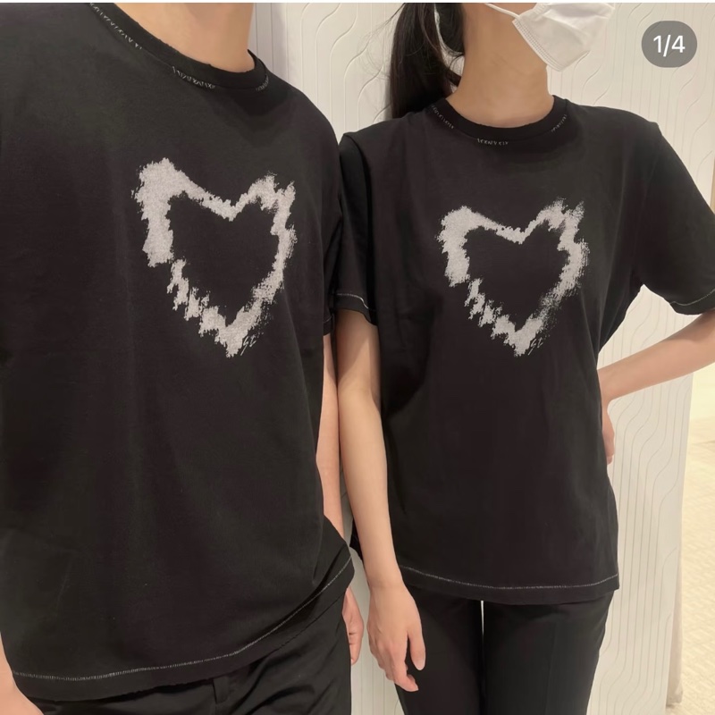 明星同款 男女皆可穿 SAINT LAURENT愛心短袖上衣 YSL-4