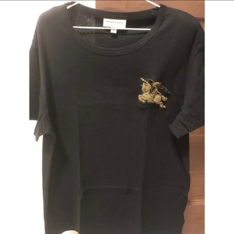 BURBERRY短袖針織大馬衫,最大可穿到胸圍67cm-7