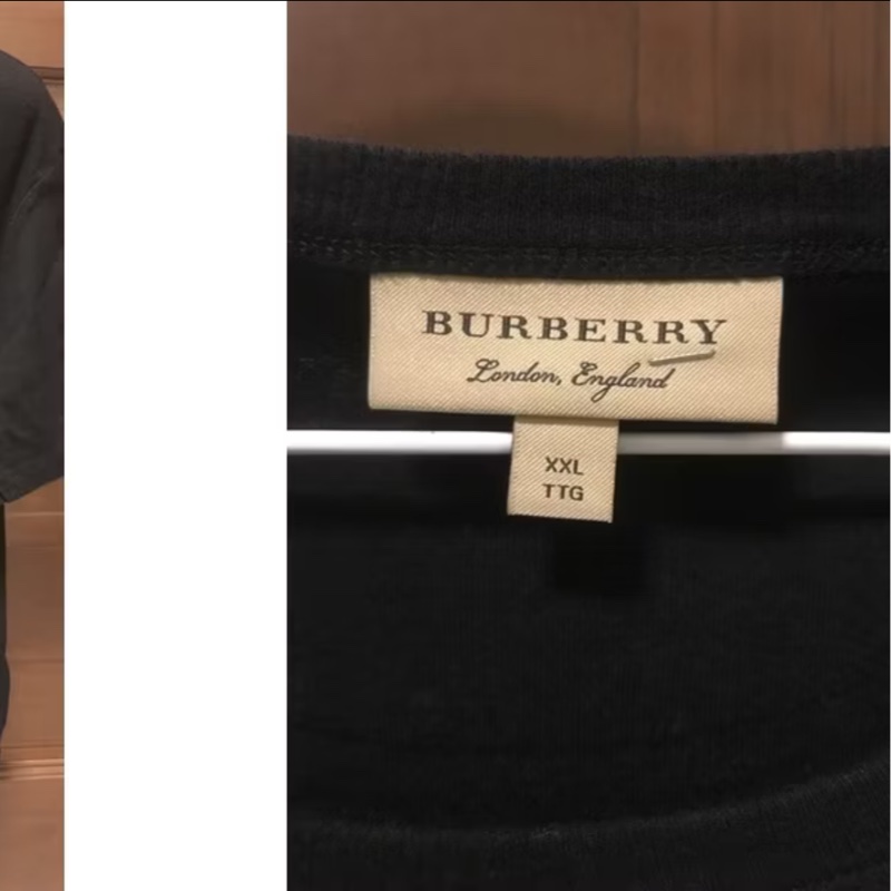 BURBERRY短袖針織大馬衫,最大可穿到胸圍67cm-11