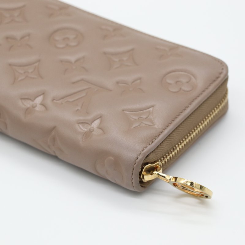 【專櫃已停售♥️僅存的閒置品】Louis Vuitton 路易威登 褐灰色 雲朵蓬彈 小羊皮 拉鍊長夾 拉鍊錢包 空間超大（多卡位、鈔票位、零錢位）-2