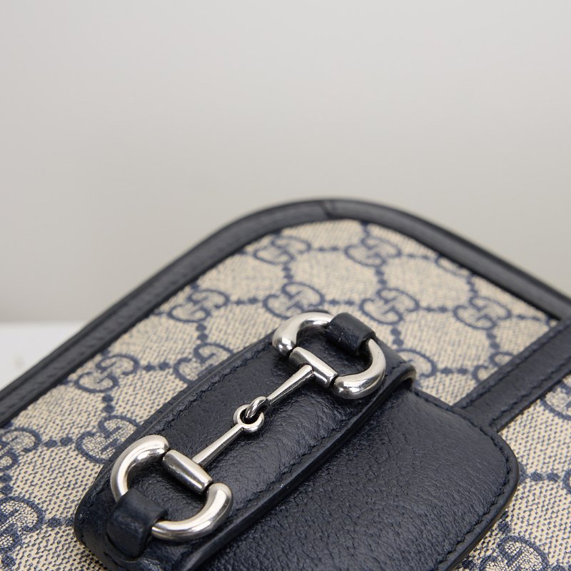 二手Gucci 1955 mini馬鞍包/午夜藍-4