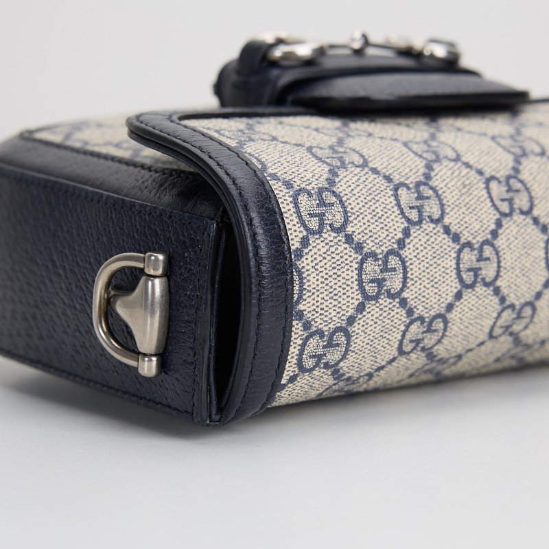 二手Gucci 1955 mini馬鞍包/午夜藍-9