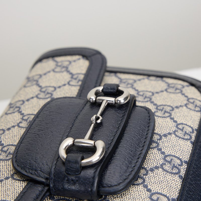 二手Gucci 1955 mini馬鞍包/午夜藍-13