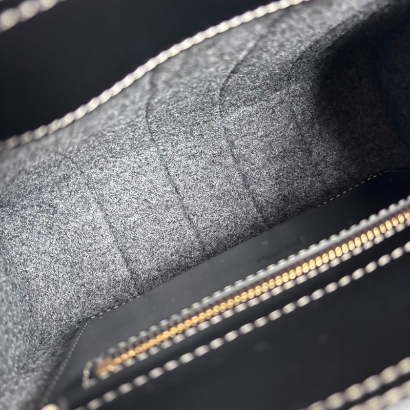 ::CHLOE:: Woody 深灰色 經典織帶絨毛冬季款小號 斜背 兩用托特包-20