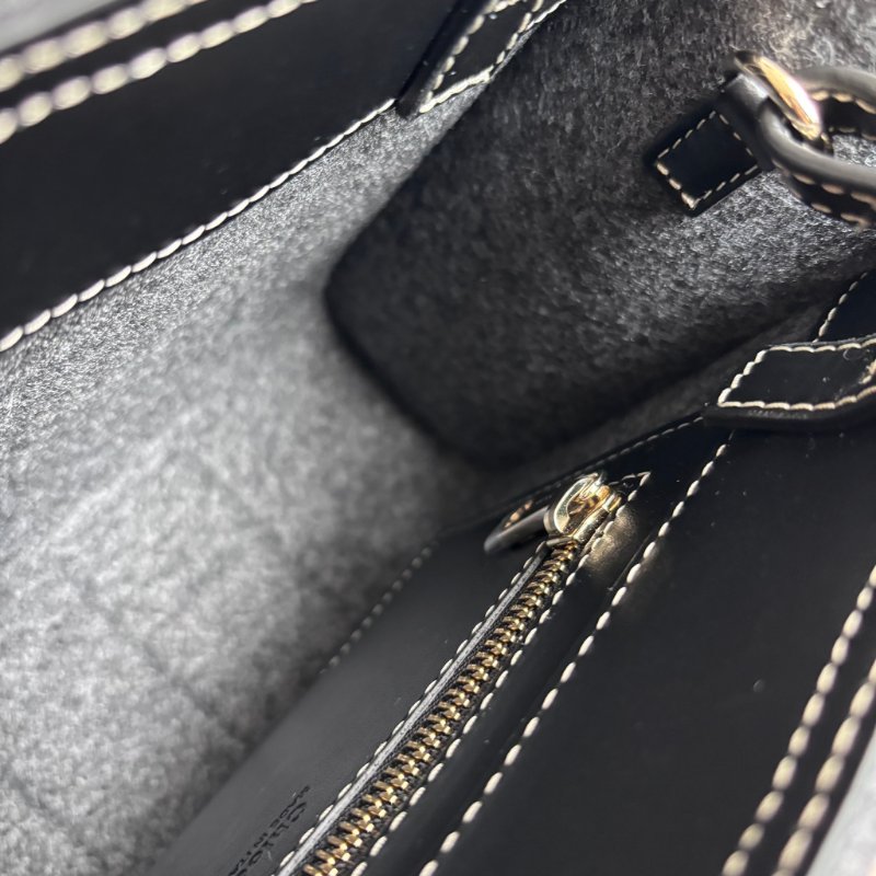 ::CHLOE:: Woody 深灰色 經典織帶絨毛冬季款小號 斜背 兩用托特包-21